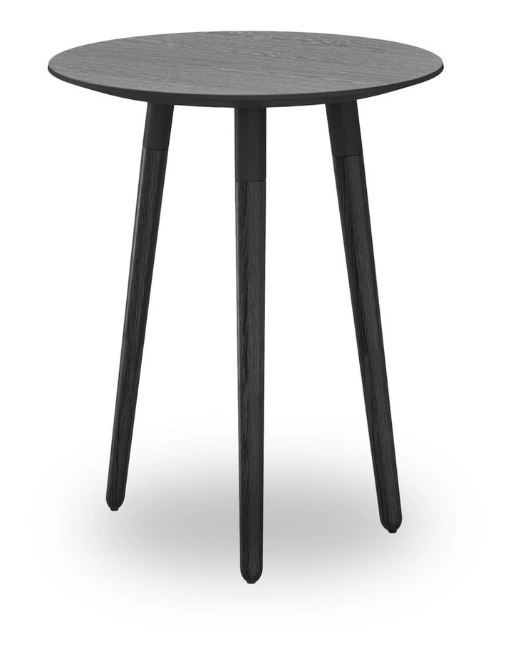 Nochio Oak Round Side Table In Black image 2