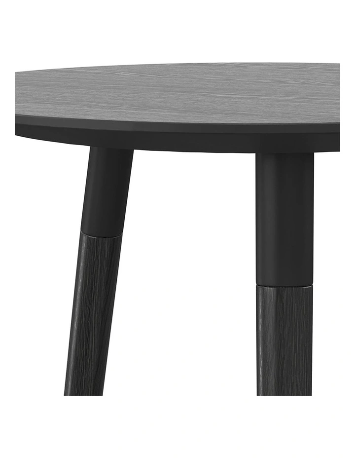 Nochio Oak Round Side Table In Black image 3