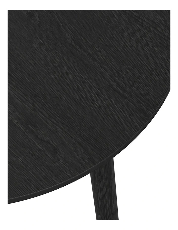 Nochio Oak Round Side Table In Black image 4
