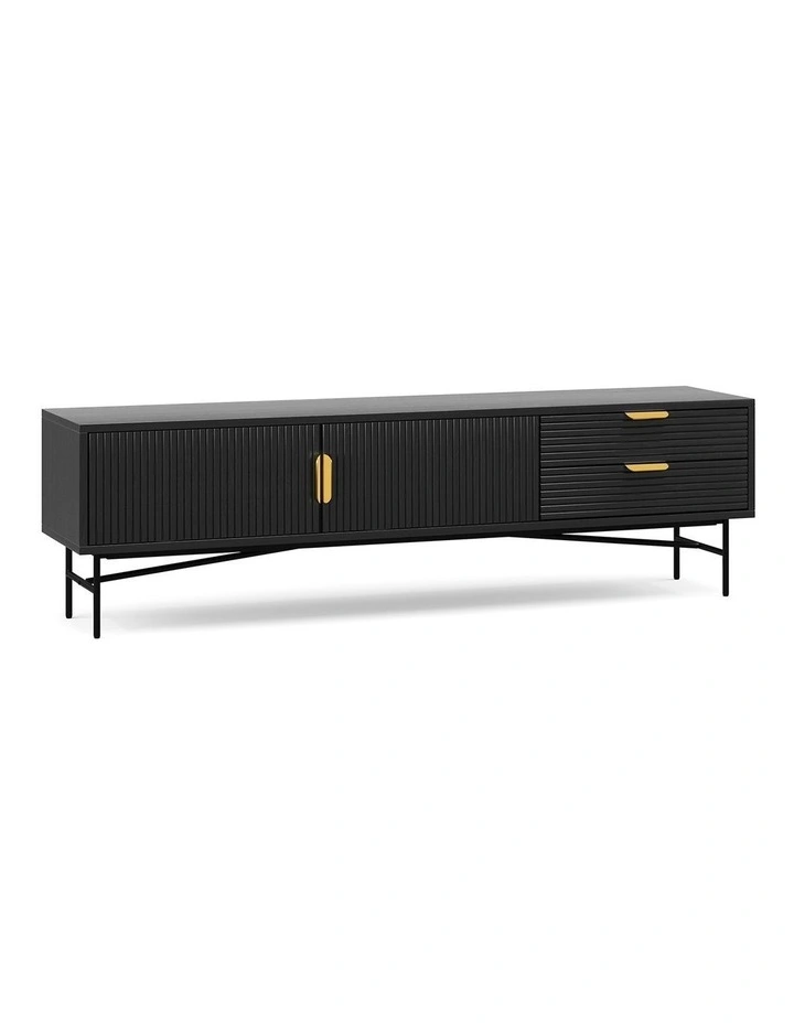 Kina Ripple Tv Entertainment Unit 180cm In Black Oak image 1
