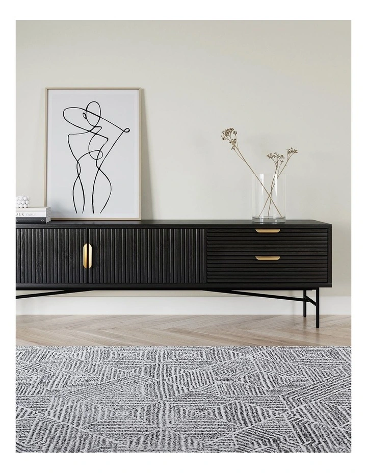 Kina Ripple Tv Entertainment Unit 180cm In Black Oak image 2
