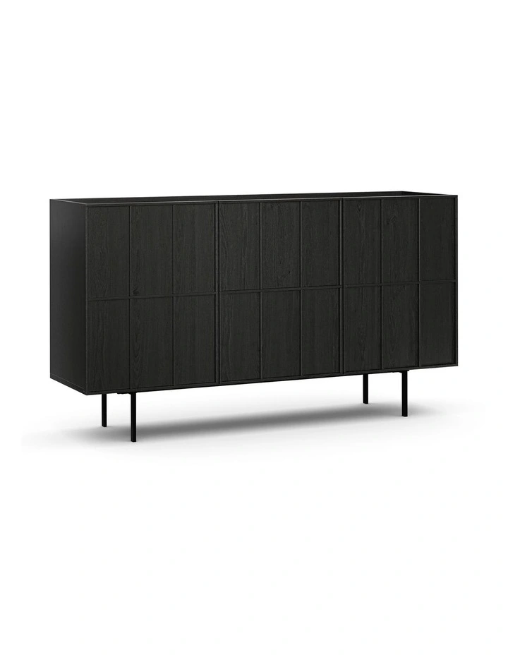Linea Sideboard Cabinet 160cm In Black Oak image 1