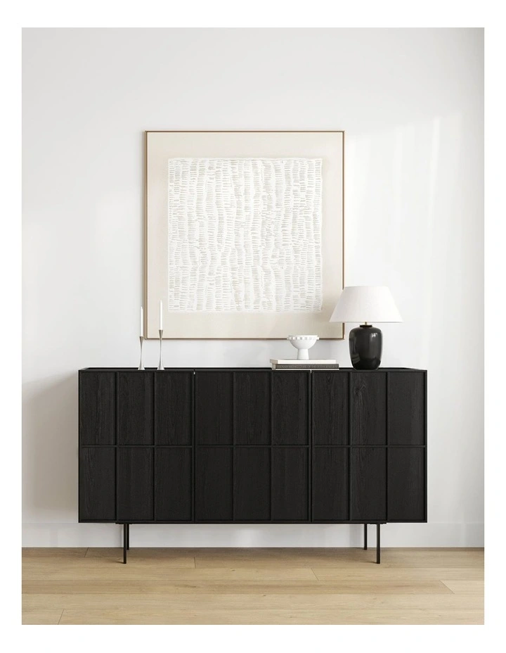 Linea Sideboard Cabinet 160cm In Black Oak image 2