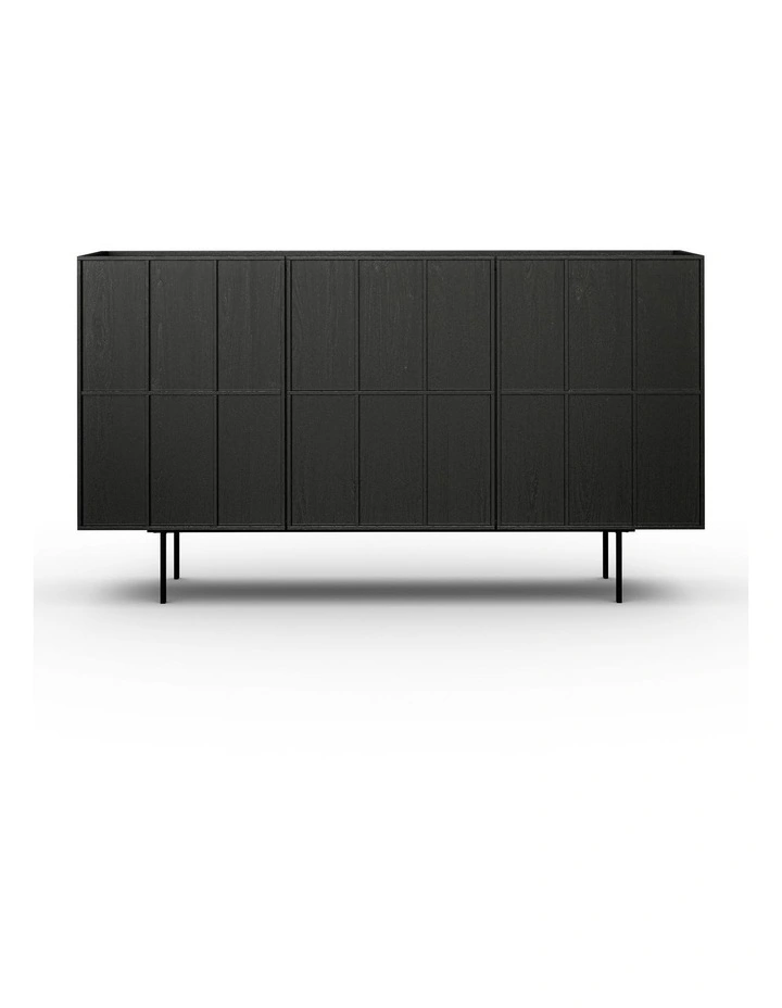 Linea Sideboard Cabinet 160cm In Black Oak image 4