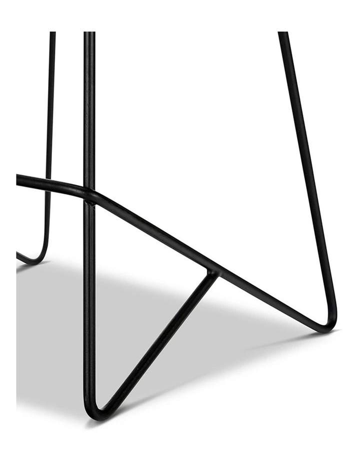 Neato Teak Wood Iron Bar Stool 66cm In Black image 10
