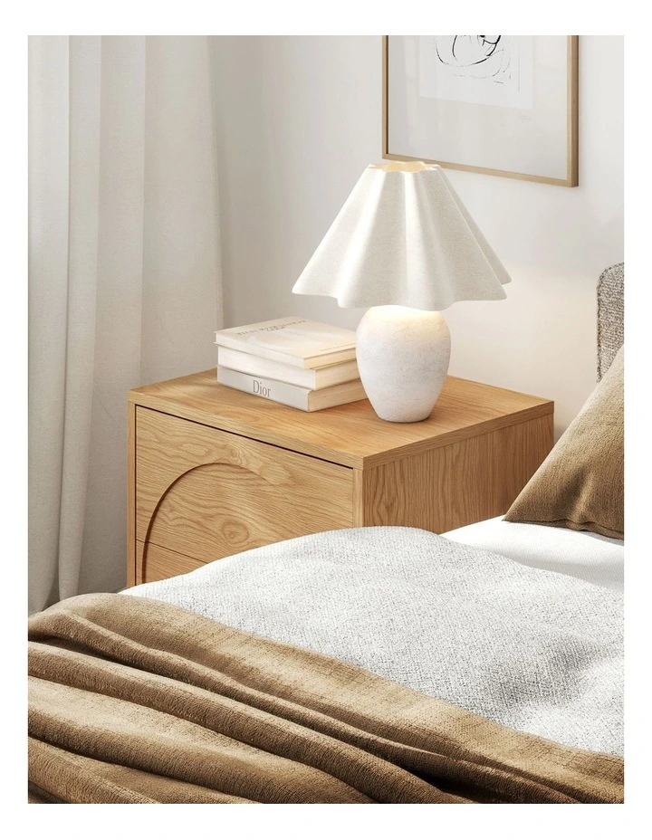 Aurora Arch 2 Drawer Bedside Table In Natural Oak image 3