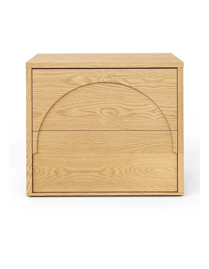 Aurora Arch 2 Drawer Bedside Table In Natural Oak image 4