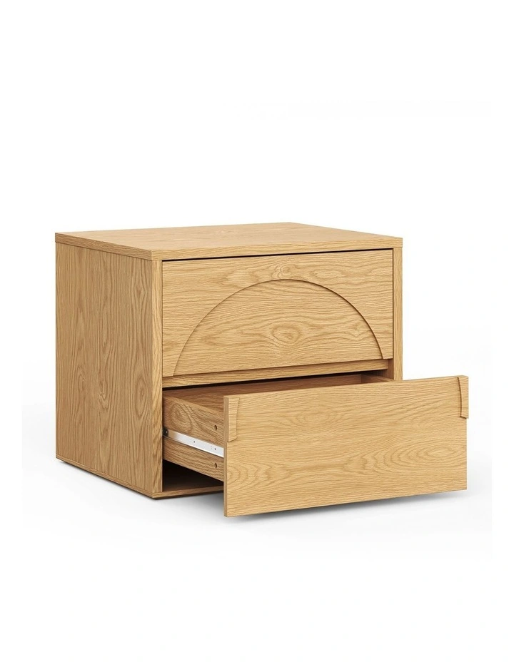 Aurora Arch 2 Drawer Bedside Table In Natural Oak image 5