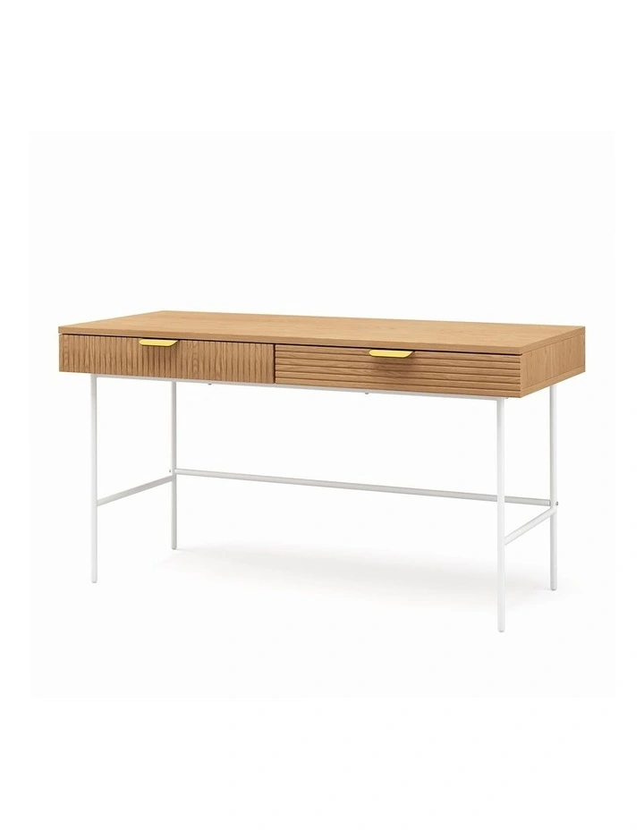 Kina Ripple Desk 140cm in Natural Oak image 1