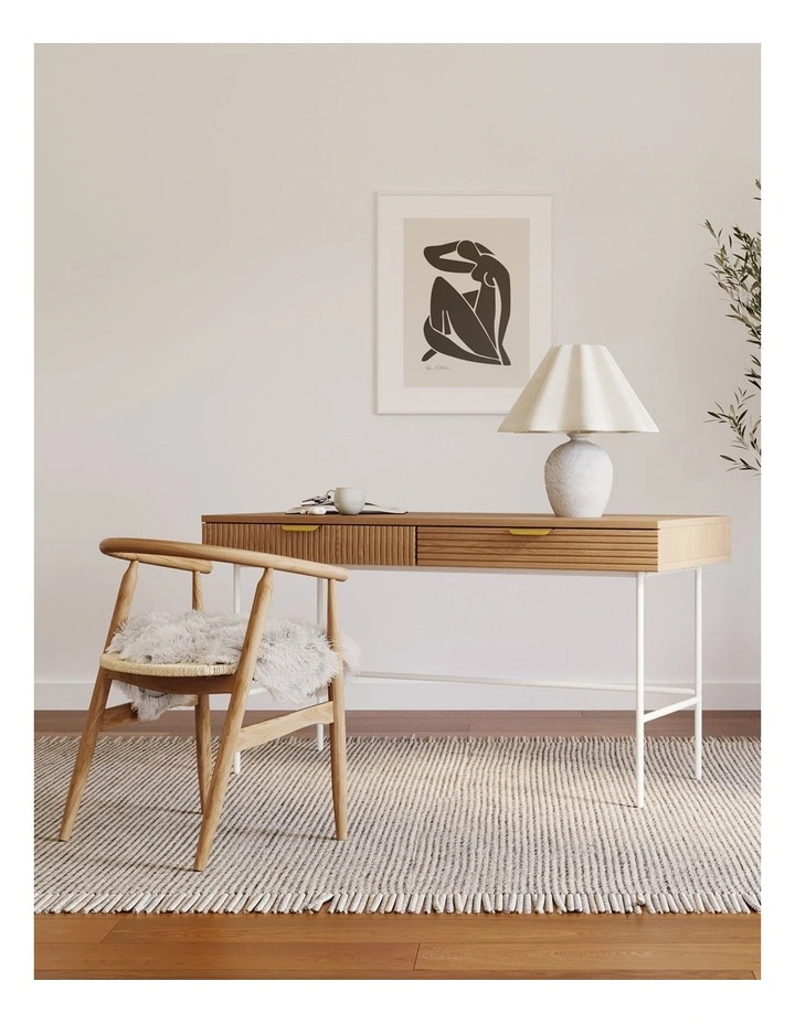 Kina Ripple Desk 140cm in Natural Oak image 2