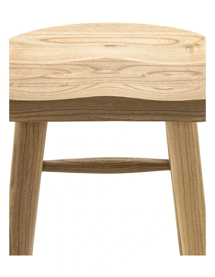 Kuni Tractor Seat Solid Barstool 65cm In Natural image 6