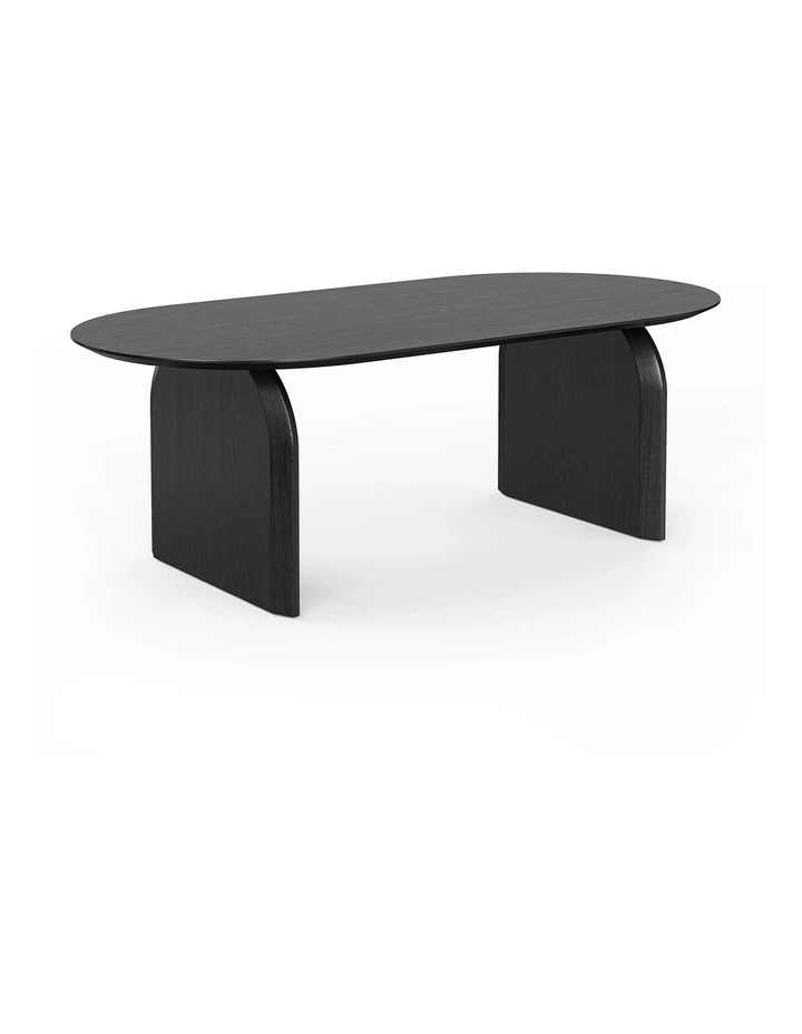 Arco Oval Oak Dining Table 200cm In Black image 1