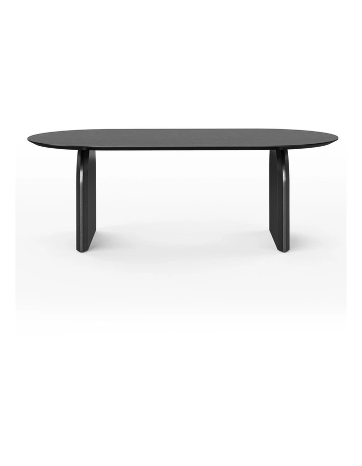Arco Oval Oak Dining Table 200cm In Black image 3