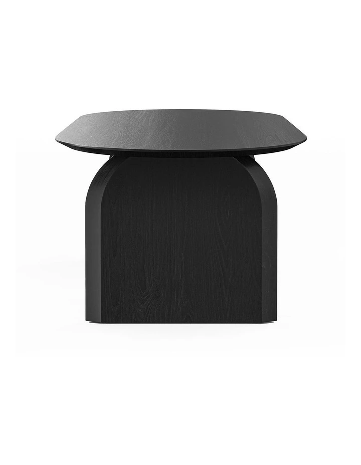Arco Oval Oak Dining Table 200cm In Black image 5