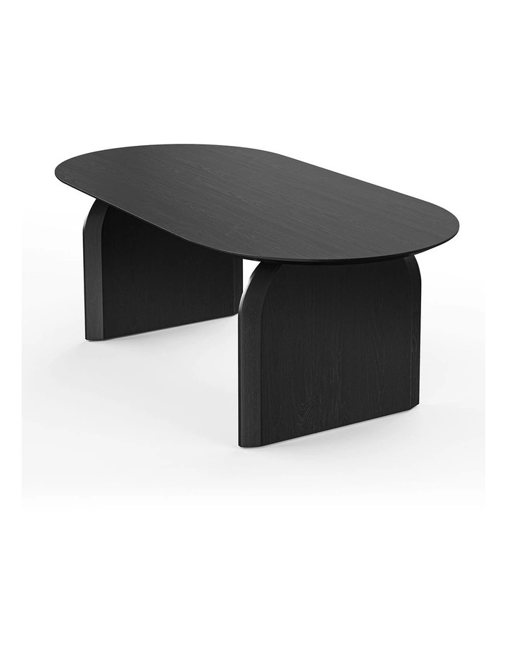 Arco Oval Oak Dining Table 200cm In Black image 6