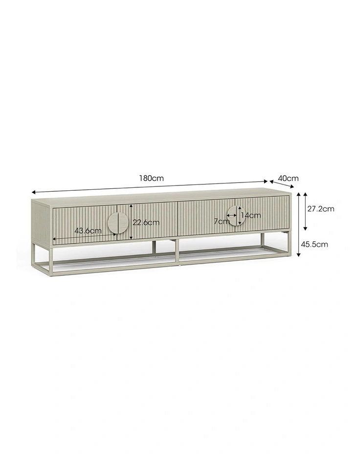 Braxton Ripple Tv Entertainment Unit 180cm In Putty image 6
