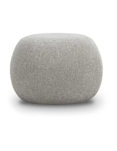 Venus Round Ottoman Pouf in Light Grey