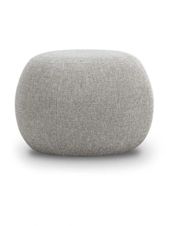 Venus Round Ottoman Pouf in Light Grey image 1