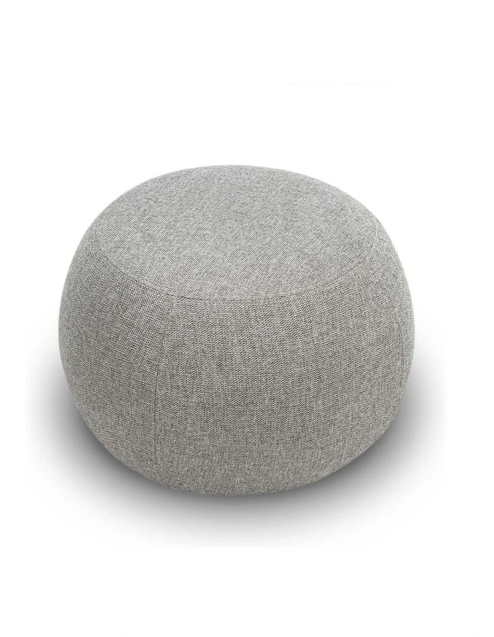 Venus Round Ottoman Pouf in Light Grey image 2