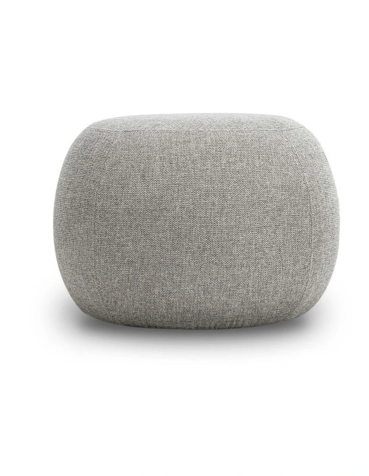 Venus Round Ottoman Pouf in Light Grey image 3