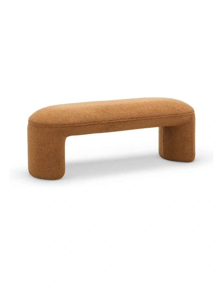 Remi Bench Seat 120cm in Teddy Rust image 1