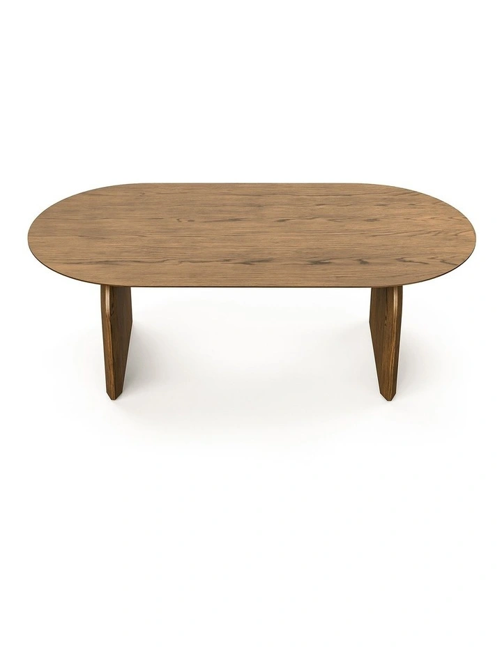 Arco Oval Oak Dining Table 200cm In Brown image 3