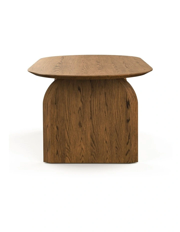 Arco Oval Oak Dining Table 200cm In Brown image 4