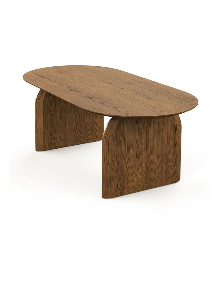 Arco Oval Oak Dining Table 200cm In Brown image 5