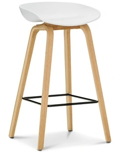 Replica Hay Bar Stools Set Of 2 In White & Natural