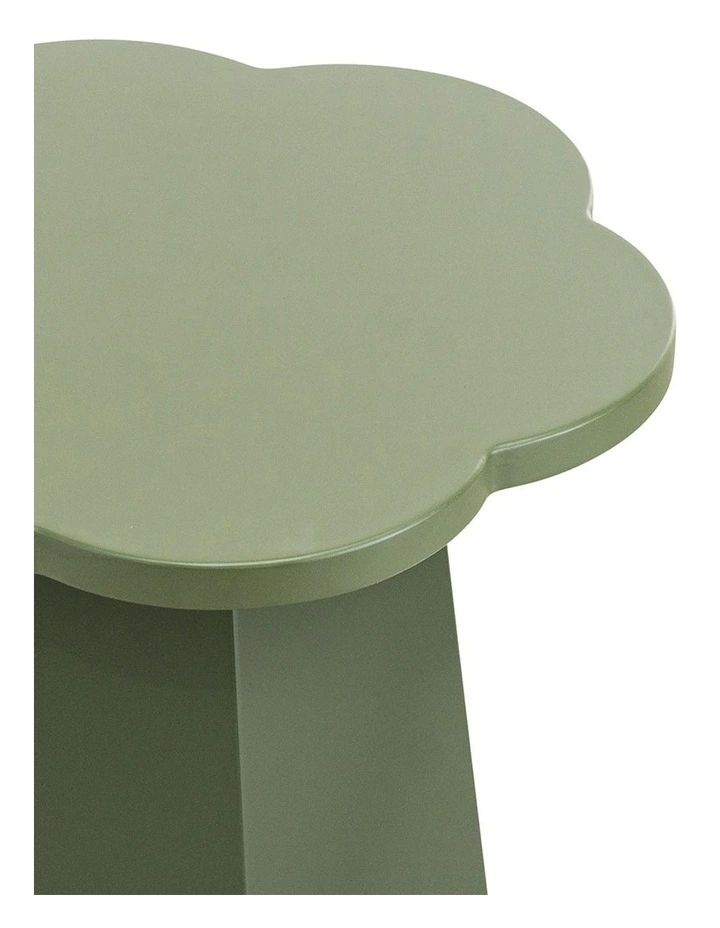 Essie Scallop Side Table In Olive Green image 5