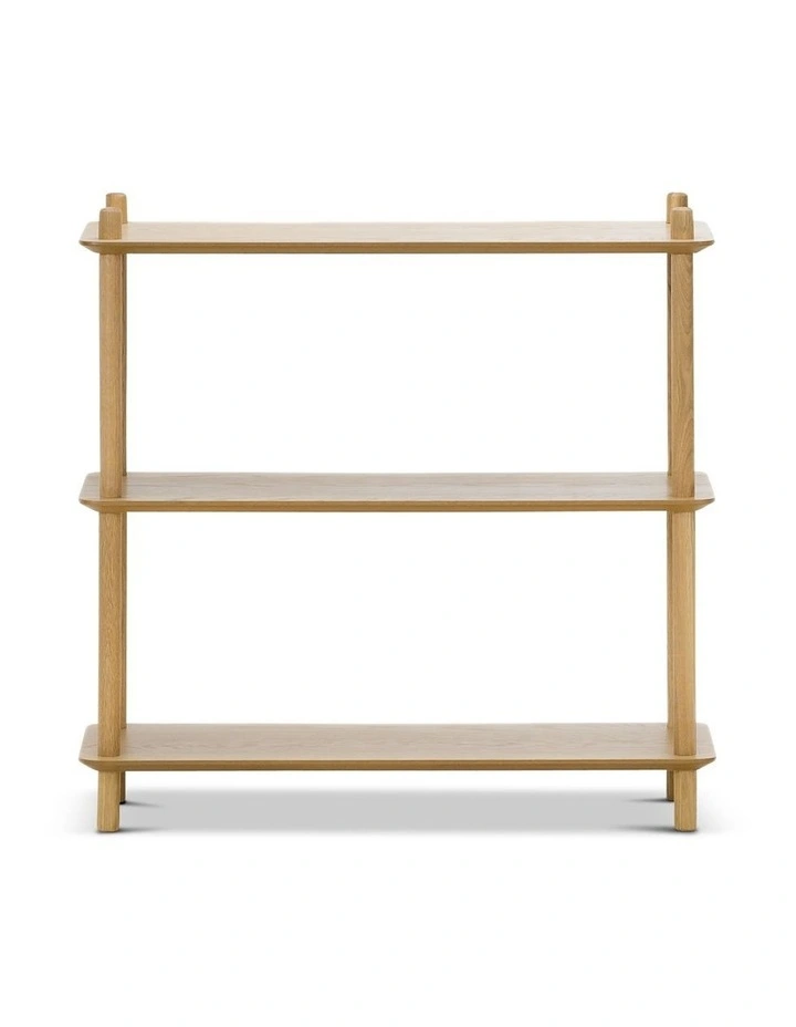 Rakk Low Bookshelf In Natural Oak image 3
