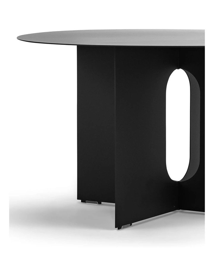 Kiyo Round Steel Coffee Table In Matte Black image 6