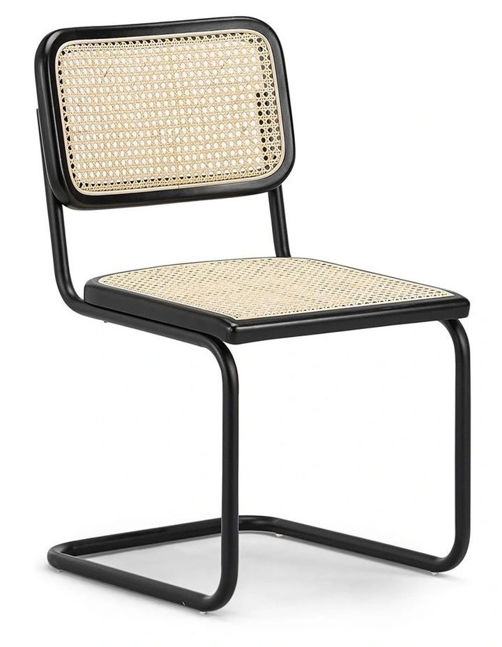 Blaire Cantilever Rattan Dining Chair Set Of 2 in Black image 1