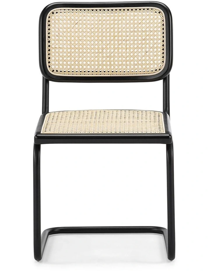 Blaire Cantilever Rattan Dining Chair Set Of 2 in Black image 5