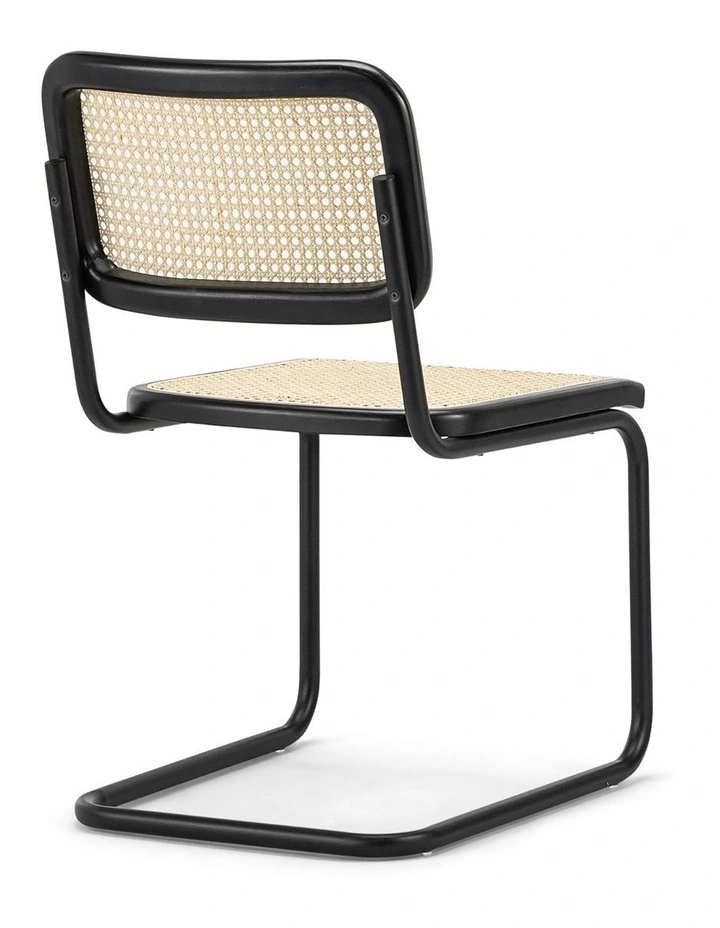 Blaire Cantilever Rattan Dining Chair Set Of 2 in Black image 6