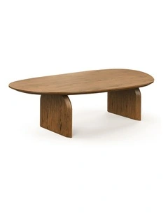 Arco Oval Oak Coffee Table In Brown