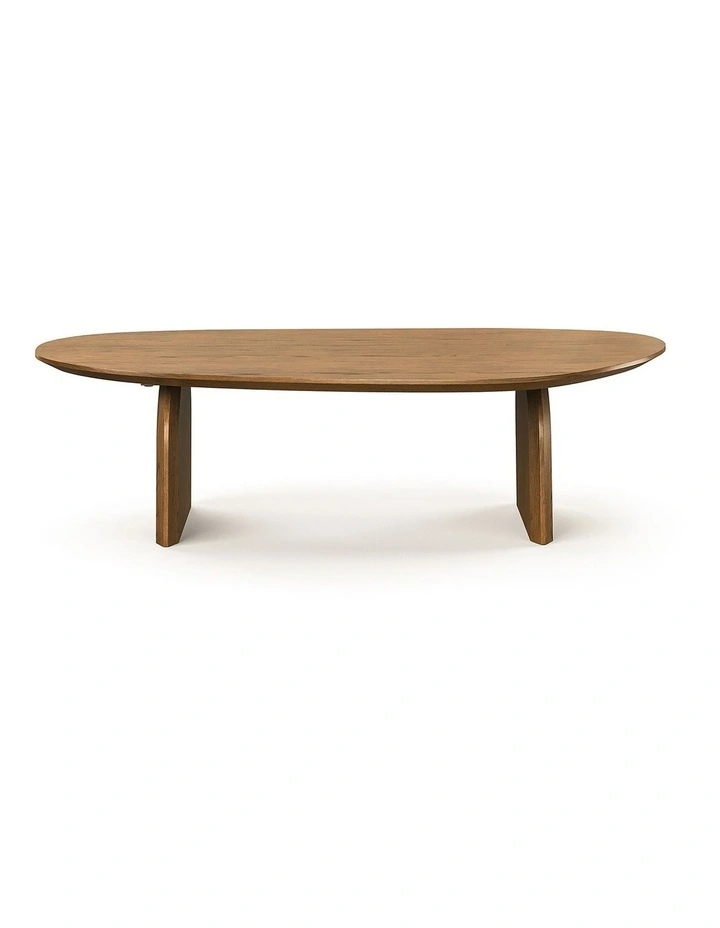 Arco Oval Oak Coffee Table In Brown image 2