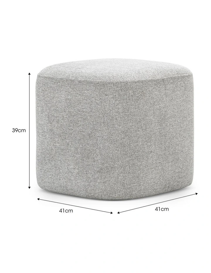 Podd Square Ottoman Stool in Hail Grey image 7