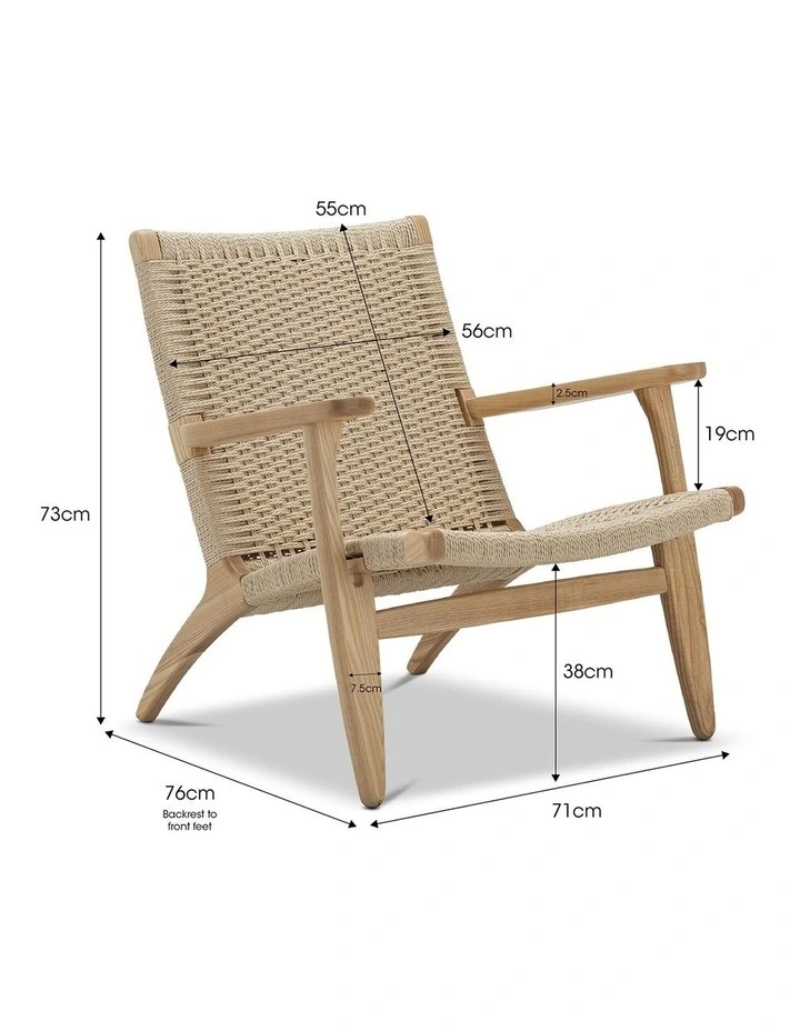 Miles Ashwood Easy Lounge Chair In Natural image 6