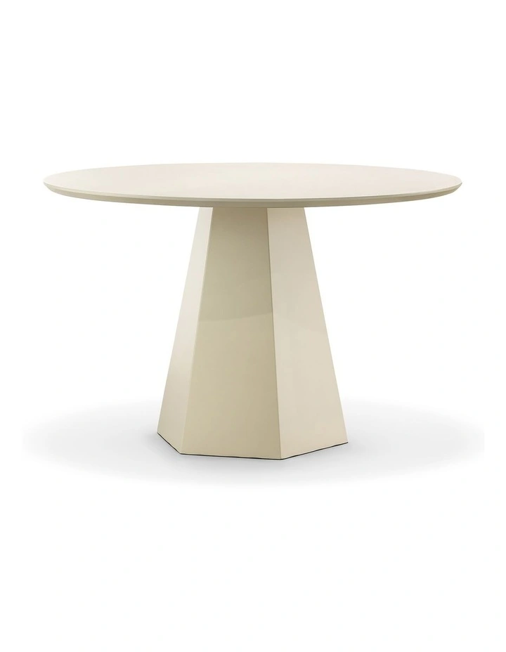 Malley Round Dining Table 120cm In Ercu Putty image 1
