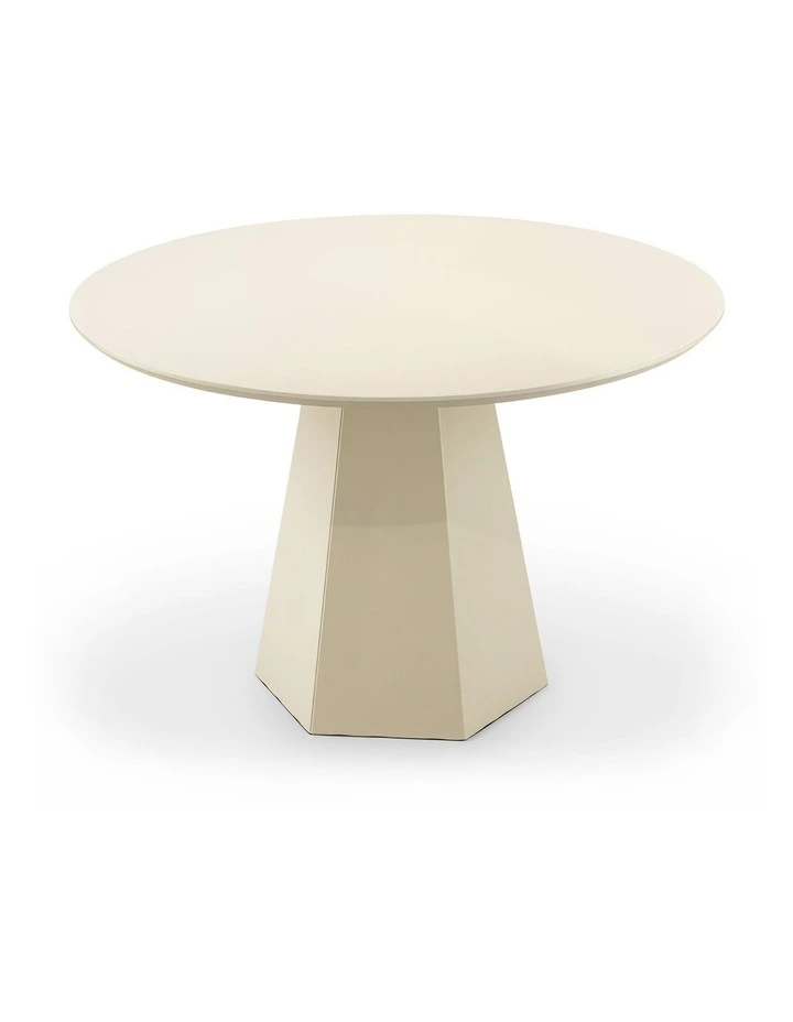 Malley Round Dining Table 120cm In Ercu Putty image 4
