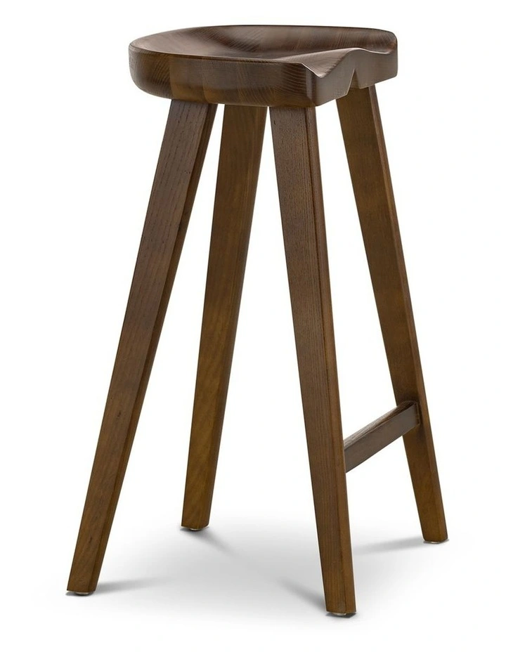 Moku Solid Ashwood Tractor Seat Barstool Set Of 2 In Brown Ash image 3