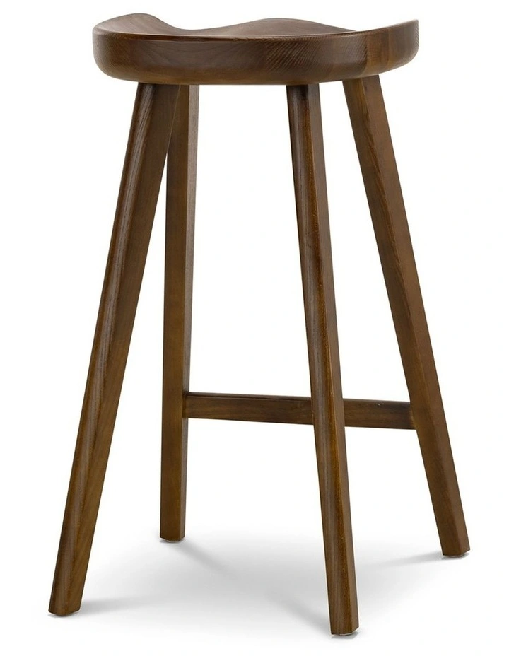 Moku Solid Ashwood Tractor Seat Barstool Set Of 2 In Brown Ash image 4