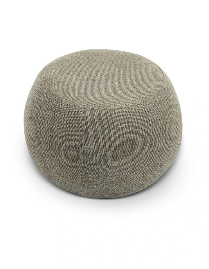 Venus Round Ottoman Pouf In Light Moss image 2