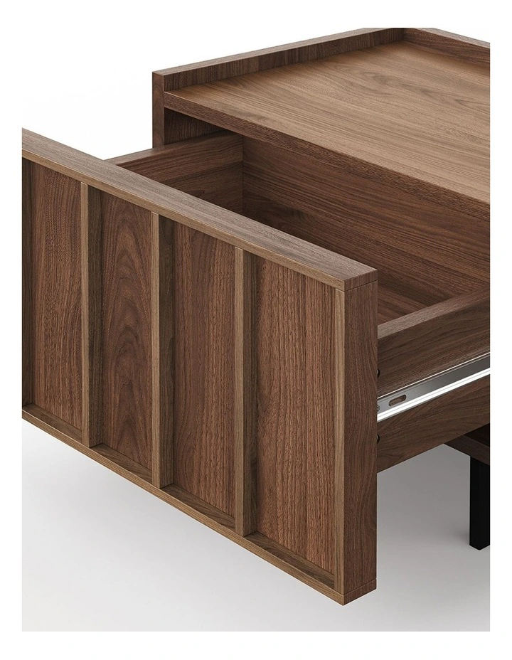 Linea Bedside Table In Light Walnut image 4