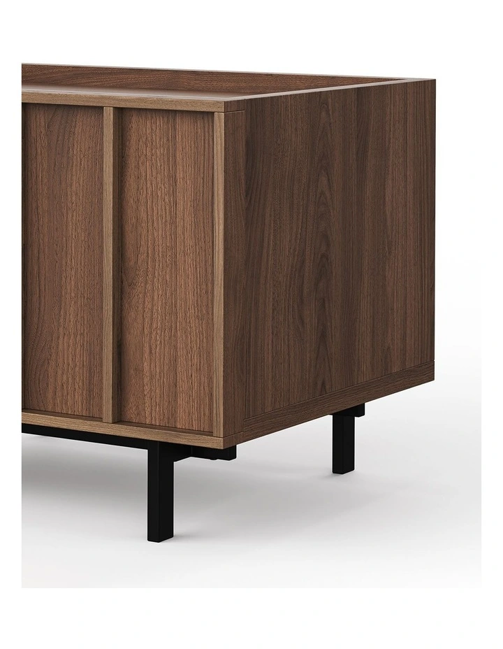 Linea Bedside Table In Light Walnut image 5
