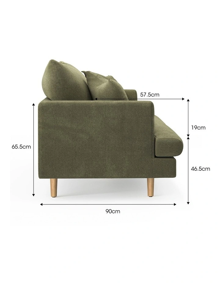 Byron Sofa 3 Seater In Wattle Green image 7