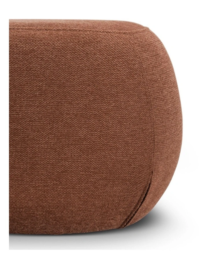 Venus Round Ottoman Pouf In Rust Orange image 5