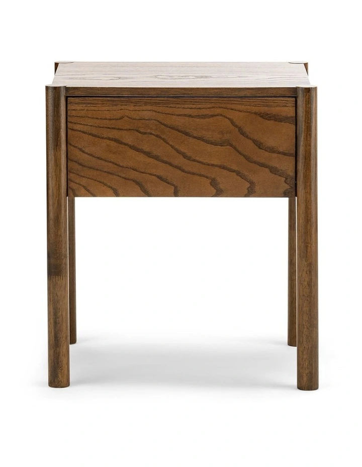Zyler 1 Drawer Bedside Table In Dark Ash image 4