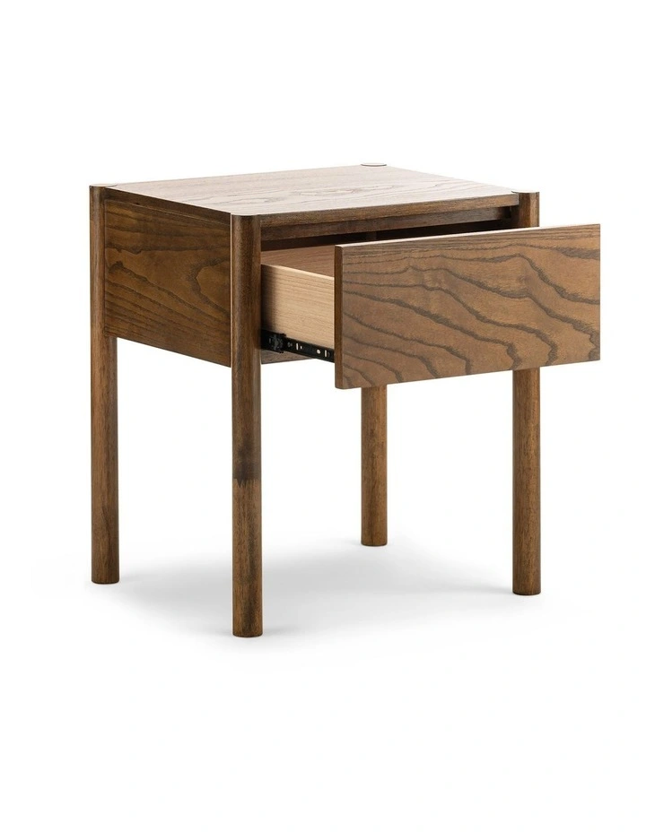 Zyler 1 Drawer Bedside Table In Dark Ash image 5